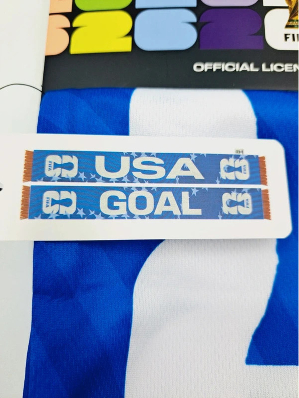 FIFA World Cup Football Scoccer USA Scarf Bufanda Size 7 x 30 inches